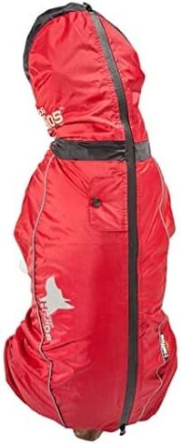 DOGHELIOS 'Weather-King' Windproof Waterproof and Insulated Adjustable Full Bodied Pet Dog Jacket Coat w/ Heat Retention Technology, X-Large, Red in Kuwait