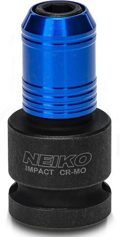 NEIKO 00254A Impact Socket Adapter and Magnetic Bit Holder, 7-Piece Set, 1/4" Hex Shank with 1/4, 3/8, 1/2-Inch Drive, Socket Adapter Extension Set 6" Long, Cr-V Steel, Power Drills & Impact Drivers in Kuwait