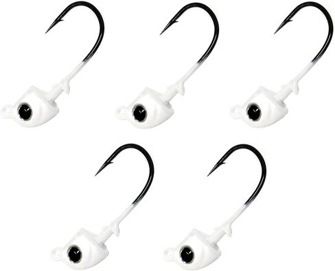 Reaction Tackle Tungsten Swimbait Jig Heads - 3D Realistic Eyes Attract Bass and More- Swim Bait Jig Head Fishing Hooks for use with Freshwater or Saltwater Fishing Lures (5-Pack) in Kuwait