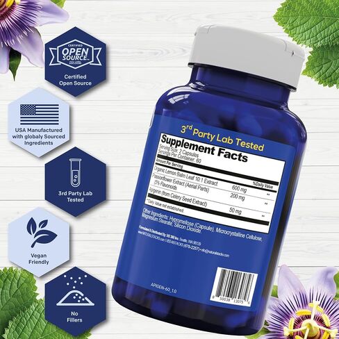NATURAL STACKS APIGENIN+ 50 ملغ - مكمل مستخلص زهرة العاطفة لتخفيف التوتر - مكمل أبيجينين للنوم - مكمل غذائي للاسترخاء والنوم والمزاج الهادئ، 120 كبسولة نباتية in Kuwait