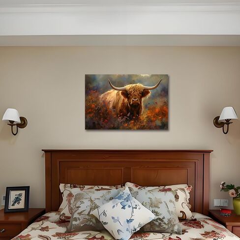 Sense&Sensitivity Arts Deer Wall Art: Deer Decorations, Elk Decor, Wildlife Wall Art, Deer Pictures for Home with Forest and Wildlife Canvas Wall Decoration. in Kuwait