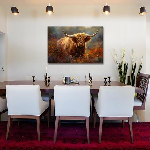 Sense&Sensitivity Arts Deer Wall Art: Deer Decorations, Elk Decor, Wildlife Wall Art, Deer Pictures for Home with Forest and Wildlife Canvas Wall Decoration. in Kuwait