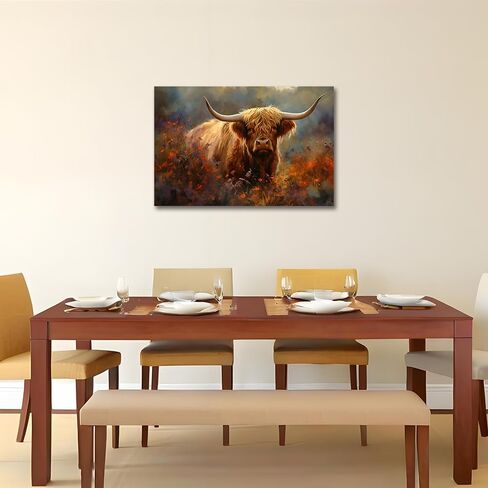 Sense&Sensitivity Arts Deer Wall Art: Deer Decorations, Elk Decor, Wildlife Wall Art, Deer Pictures for Home with Forest and Wildlife Canvas Wall Decoration. in Kuwait