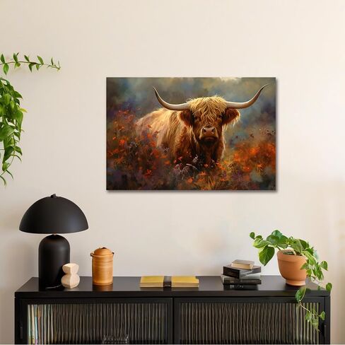 Sense&Sensitivity Arts Deer Wall Art: Deer Decorations, Elk Decor, Wildlife Wall Art, Deer Pictures for Home with Forest and Wildlife Canvas Wall Decoration. in Kuwait