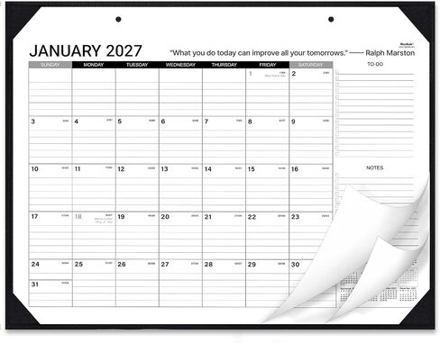 2024 Desk Calendar - Large Desk Calendar 2024, Jan. 2024 - Dec. 2024, 22" x 17", Large Ruled Blocks, Tear Off Design, 2 Corner Protectors & 2 Hanging Hooks, Perfect Desk Calendar for Organizing in Kuwait