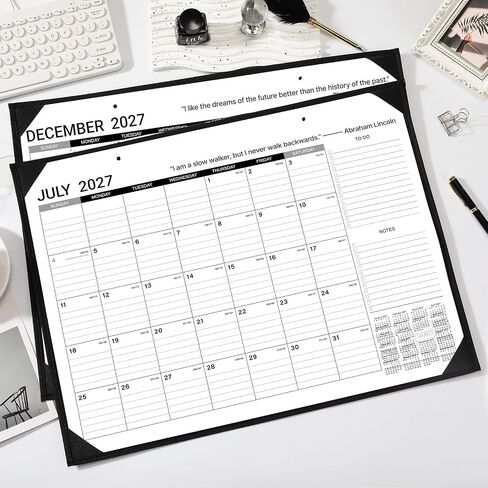 2024 Desk Calendar - Large Desk Calendar 2024, Jan. 2024 - Dec. 2024, 22" x 17", Large Ruled Blocks, Tear Off Design, 2 Corner Protectors & 2 Hanging Hooks, Perfect Desk Calendar for Organizing in Kuwait
