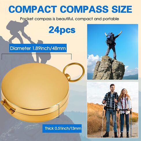 Camping Survival Compass Kids Compass Glow in The Dark Metal Pocket Compass for Kids Hiking Compass Military Navigation Tool for Hiking Hunting Climbing Camping Party Favor Supplies in Kuwait