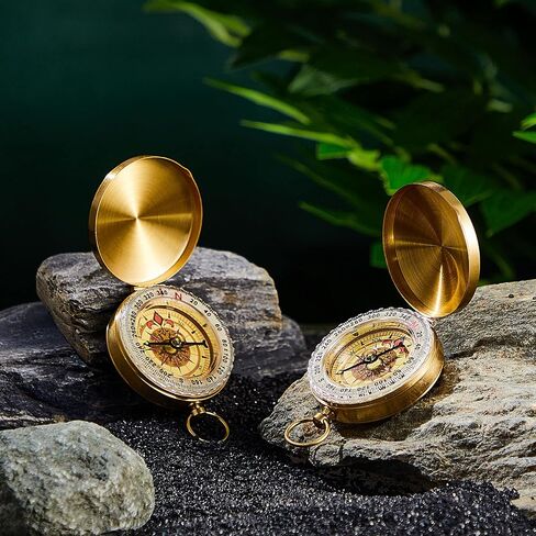 Camping Survival Compass Kids Compass Glow in The Dark Metal Pocket Compass for Kids Hiking Compass Military Navigation Tool for Hiking Hunting Climbing Camping Party Favor Supplies in Kuwait