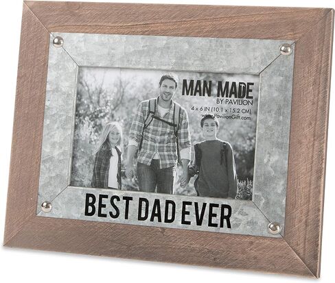 Pavilion - Best Dad Ever - Wood and Metal 4x6 Picture Frame in Kuwait