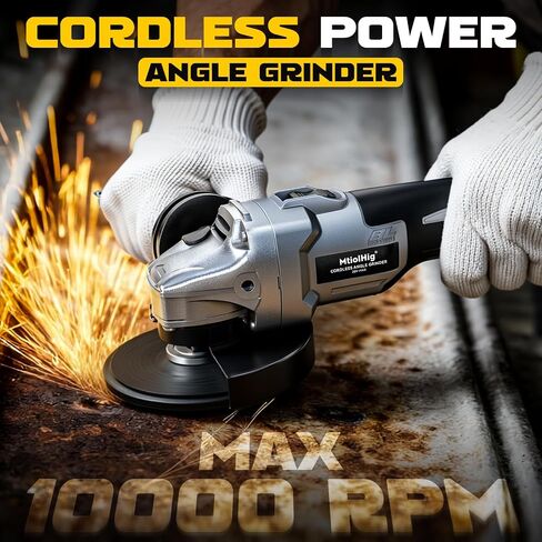 Cordless Angle Grinder for Milwaukee 18v Battery, 8500RPM Variable Speed Brushless 4 1/2'' Angle Grinder for Milwaukee Tools Without Grinding & Cutting Wheels for Cutting, Polishing and Rust Removal in Kuwait