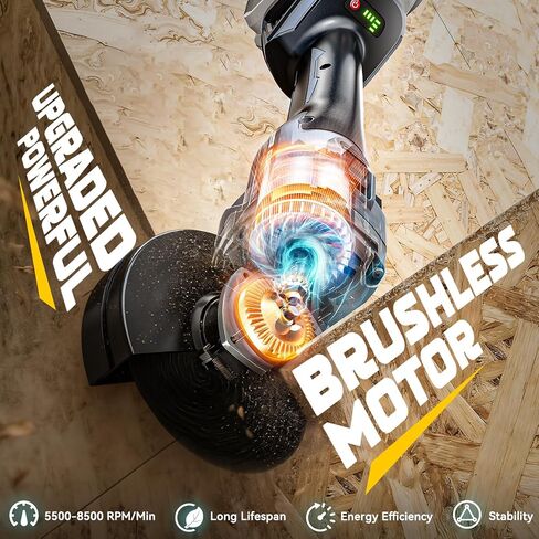 Cordless Angle Grinder for Milwaukee 18v Battery, 8500RPM Variable Speed Brushless 4 1/2'' Angle Grinder for Milwaukee Tools Without Grinding & Cutting Wheels for Cutting, Polishing and Rust Removal in Kuwait