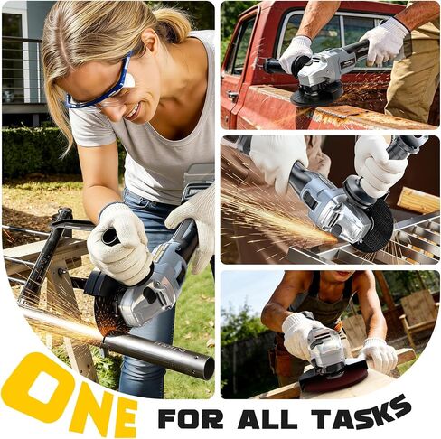 Cordless Angle Grinder for Milwaukee 18v Battery, 8500RPM Variable Speed Brushless 4 1/2'' Angle Grinder for Milwaukee Tools Without Grinding & Cutting Wheels for Cutting, Polishing and Rust Removal in Kuwait