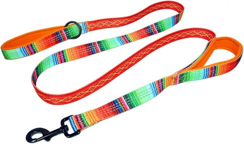 Leash Boss Double Handle Dog Leash, 6 Ft Reflective Dog Leash with Two Padded Handles for Large Dogs or Medium Dogs That Pull (Red) in Kuwait