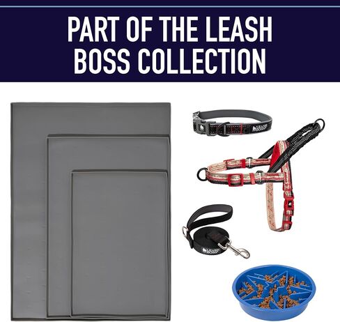 Leash Boss Double Handle Dog Leash, 6 Ft Reflective Dog Leash with Two Padded Handles for Large Dogs or Medium Dogs That Pull (Red) in Kuwait