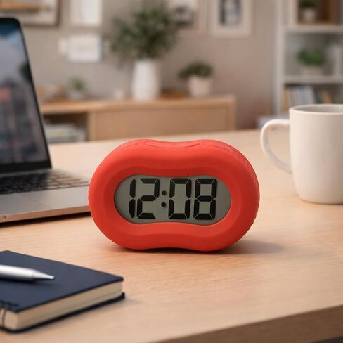 ساعة منبه بغطاء خارجي مطاطي رقمي من Timelink Smartlight (أسود) in Kuwait