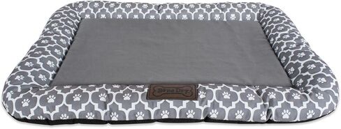 Bone Dry Border Cushion Padded Pet Mat, Medium - 20 x 28, Rectangle Lattice Gray Mat in Kuwait