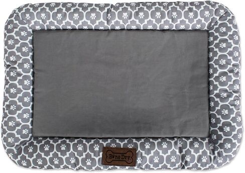 Bone Dry Border Cushion Padded Pet Mat, Medium - 20 x 28, Rectangle Lattice Gray Mat in Kuwait