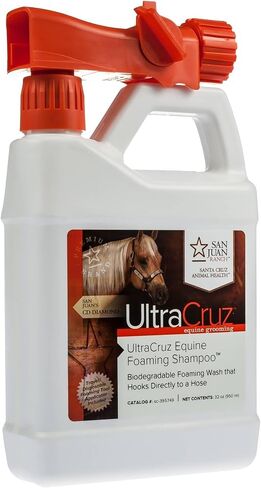 UltraCruz Equine Foaming Horse Shampoo with Travel Applicator, 32 oz in Kuwait