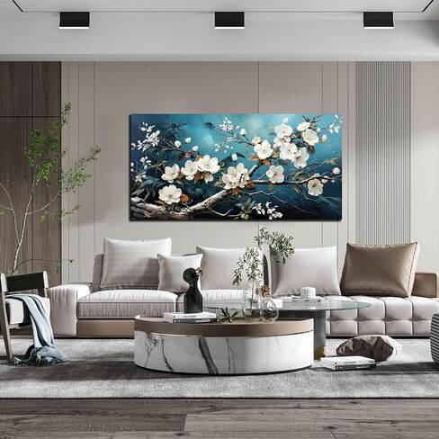 لوحة فنية جدارية من THRLVEART Lotus لغرفة المعيشة - لوحة فنية جدارية على شكل زهرة وردية لغرفة نوم الفتيات المراهقات جاهزة للتعليق مقاس 24 بوصة × 48 بوصة in Kuwait