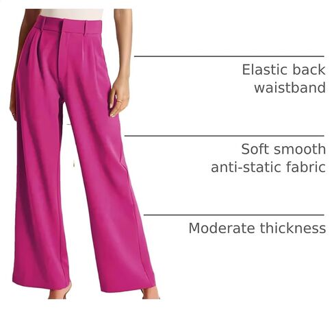 Sarin Mathews High Waisted Wide Leg Pants for Women Business Casual Dress Pant Palazzo Long Work Trousers with Pockets in Kuwait