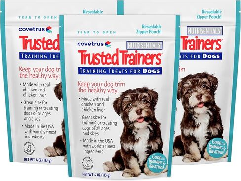 NutriSentials Trusted Trainers Training Treats for Dogs - Soft Dog Treats for Small, Medium & Large Dogs - Chicken Flavor - 3 Pack - 4 oz in Kuwait
