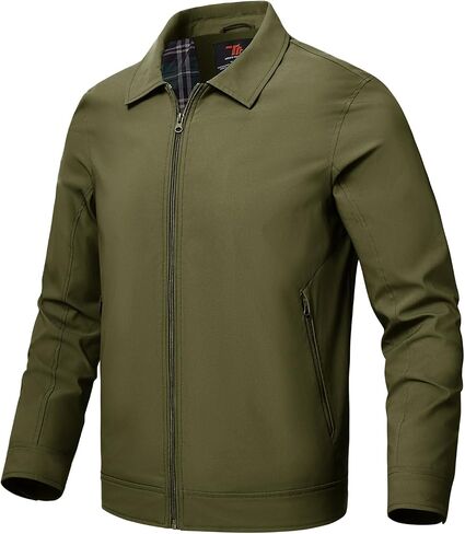 Rdruko Men's Lightweight Jackets Windbreaker Light Bomber Jacket Golf Jackets For Men Casual Work Coat in Kuwait