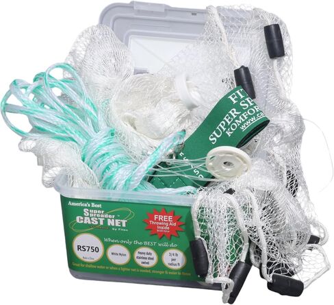 FITEC Super Spreader Nylon Fishing Cast Net, 1/4-Inch X 3-Feet in Kuwait
