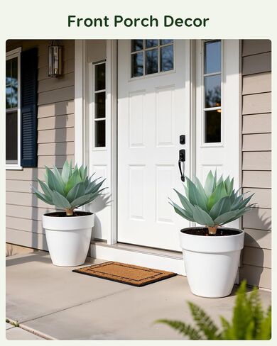 Velener Fake Agave Artificial Plant: Unpotted Fake Agave Plant for Room Decor, UV Resistant Faux Agave Plant for Outdoor/Indoor Decor, 22 inches, Set of 1 in Kuwait