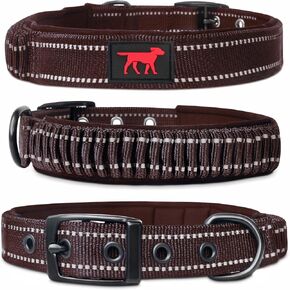 Heavy Duty Dog Collar with Handle | Ballistic Nylon Heavy Duty Collar | Padded Reflective Dog Collar with Adjustable Stainless Steel Hardware | Convenient Sizing for All Breeds in Kuwait