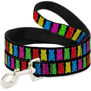 Dog Leash Gummy Bears Black Multi Color 6 Feet Long 0.5 Inch Wide in Kuwait