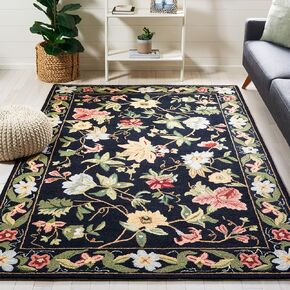 SAFAVIEH Chelsea Collection Runner Rug - 2'6" x 14' Runner, Ivory, Handmade French Country Wool, Floral Design, Ideal for Living Room, Bedroom, Dining Room (HK311B-214) in Kuwait