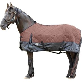 RESISTANCE Premium 420 Denier Horse Stable Blanket with 200 Gram Polyfill - Waterproof & Windproof - Adjustable Fit Without Tail Flap in Kuwait