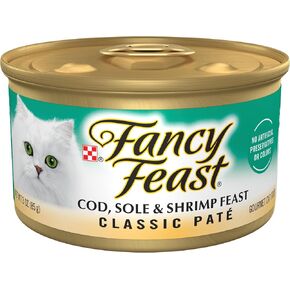 Fancy Feast Cat Food Cod Sole & Shrimp Feast, 3 oz in Kuwait