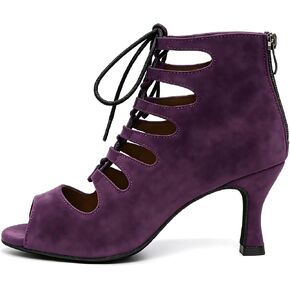 RUYBOZRY Women's Open Toe Ankle Latin Dance Boots Salsa Ballrooom Performence Practice Party Dance Shoes,YCL456 in Kuwait