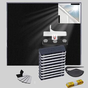 Blackout Curtains for Bedroom and Living Room Portable DIY Windows Blackout Curtain Shades Window Blinds with Stickers for Kids Baby Nursery Office and Travel Use, Cut to Any Size Shape (118"x 57") in Kuwait