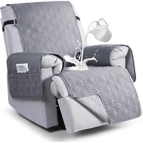 VANSOFY 100% Waterproof Recliner Chair Covers, Recliner Cover Non-Slip Dog Chair Cover Furniture Protector Washable Slipcover with Pocket, Elastic Straps for Pets, Dogs(Vine Green, 23.6") in Kuwait