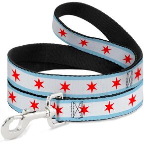 Dog Leash Chicago Flag 6 Feet Long 0.5 Inch Wide in Kuwait