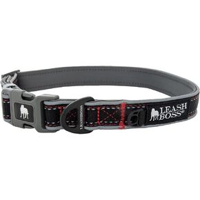 Leash Boss Patterned Reflective Dog Collar, Pattern Collection, Colorful Dog Collar with Triple Reflection Threads for Small, Medium and Large Dogs (Large 16.5"-25" Neck x 1" Wide, Wave Pattern) in Kuwait