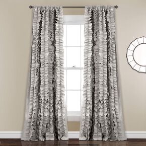 ستارة فردية من Lush Decor Belle Valance Vintage Chic Style، مقاس 84 بوصة عرض × 18 بوصة طول، باللون الأبيض in Kuwait