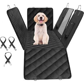 YSSOA Dog Car Seat Cover for Back Seat, Durable Waterproof Nonslip Pets Hammock with Mesh Window and Storage Pocket, Suitable for Cars, Trucks, SUVs, Standard in Kuwait