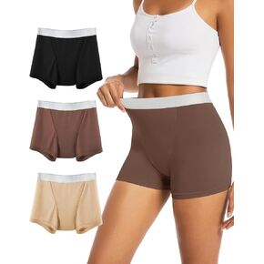 TIICHOO Period Shorts for Women High Waisted Period Underwear Heavy Flow Sleep Period Boyshorts Leakproof Underwear 1 Pack in Kuwait