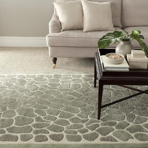 MARTHA STEWART x SAFAVIEH 2'6" x 4'3" أخضر عشبي MSR3615A سجادة مصنوعة يدويًا من صوف أروشا والفسكوز in Kuwait