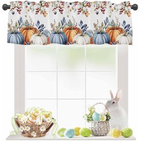 Palm Tree Tie Up Valance Curtains for Living Room/Bedroom/Bathroom/Kitchen Window, Rod Pocket Panel Window Valance Tiers Small Drape Window Treatment, Tropical Summer Beach Plant Leaves 42"x12" in Kuwait
