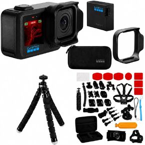 GoPro HERO12 Black Camera Bundle: Waterproof Action Cam with Go Pro Max Lens Mod 2.0 for Hero 12 Camera and 64GB Micro SD Card for Ultimate Video Creation in Kuwait