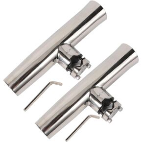 Stainless Tournament Style Clamp on Fishing Rod Holder for Rails 1-1/4" to 2" in Kuwait