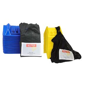منتجات Mytee (20 حزمة 4 × 4 × 10 بوصة واقي زاوية أزرق على شكل حرف V واقيات حافة مسطحة مع حقيبة حمل - واقي حافة زاوية تحميل البضائع وحزام حماية للأسفل للسرير المسطح in Kuwait