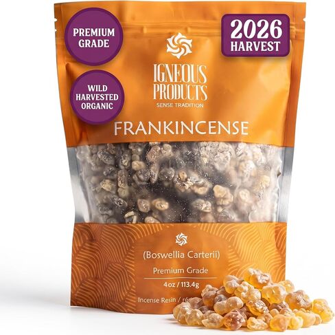 Frankincense Resin Incense by Igneous Products - 2024 Harvested High Grade Frankincense Incense (1 oz / 28.34 Grams) of Somalia - لبان الذكر الاصلي | Church Incense | Luban | Incienso De Iglesia in Kuwait