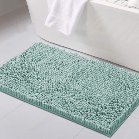 H.VERSAILTEX سجاد الحمام ماتس الحمام للحمام غير قابل للانزلاق فاخر الشنيل عداء الحمام البساط 47x17 اضافية لينة وماصة أشعث السجاد قابل للغسل الجافة منطقة سريعة السجاد ماتس لغرفة الحمام، حوض - رمادي in Kuwait