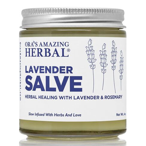 Lavender Salve, All Natural Moisturizing Lavender Balm, Skin Protectant Repair Ointment for Irritated Skin And Relaxation with Lavender Essential Oil, Ora's Amazing Herbal, 4 oz in Kuwait