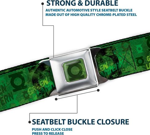 Buckle-Down Seatbelt Belt Green Lantern Regular in Kuwait